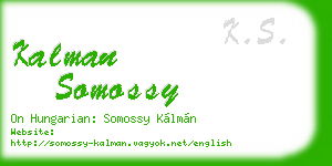 kalman somossy business card